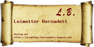 Leimetter Bernadett névjegykártya